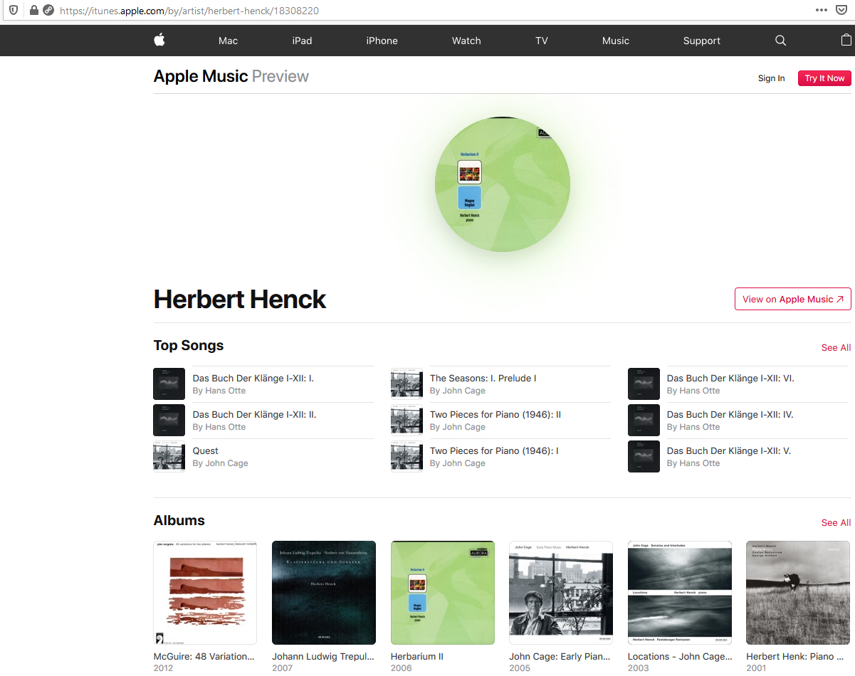 iTunes Herbert Henck